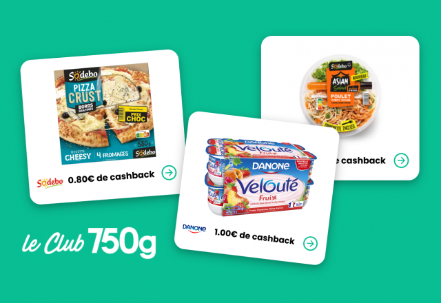 Le Club 750g : voici 3 offres pour faire des économies sur l’achat de vos produits préférés !