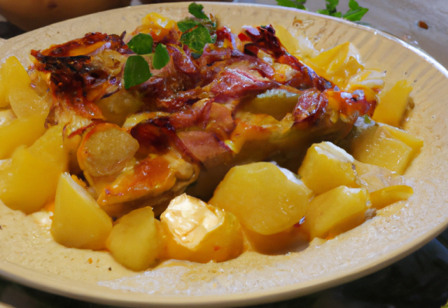 Tartiflette de montagne riche et savoureuse