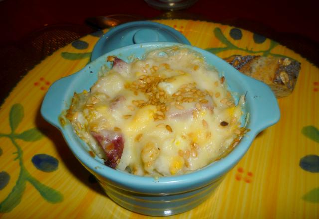 Gratin de chou-fleur en cocotte