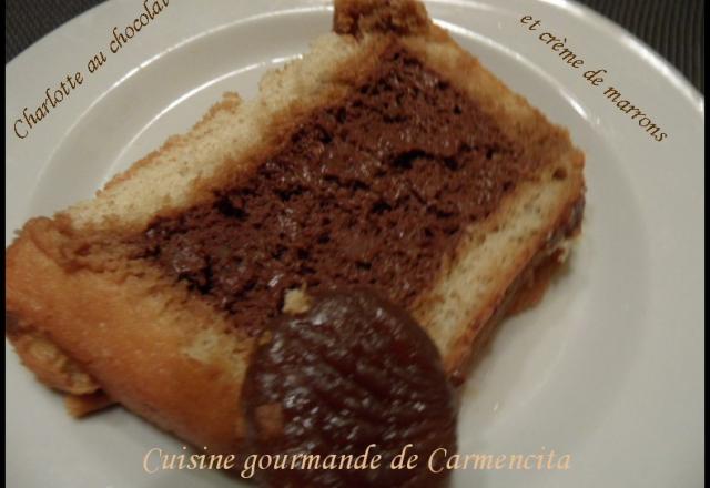 Charlotte au chocolat et crème de marrons