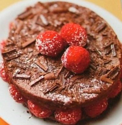 Moelleux chocolat et framboises