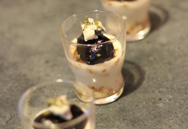 Panna cotta de roquefort en verrine