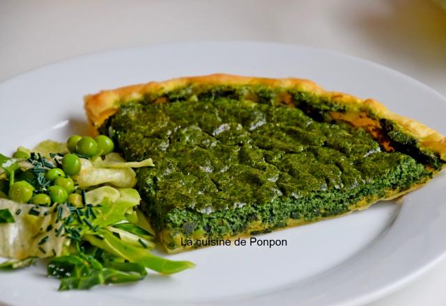 Tarte aux orties et petits pois