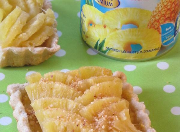 Tartelette à l'ananas et au pralin