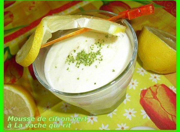 Mousse de citron vert  à La vache qui rit, verrine