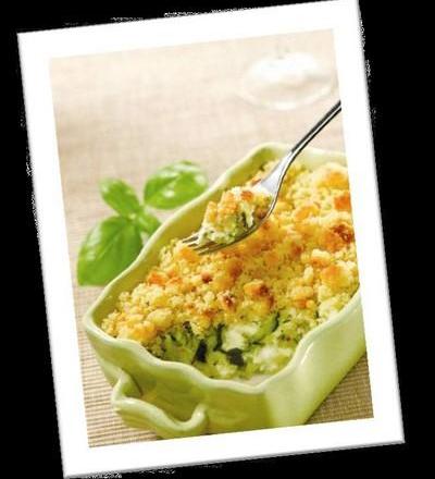 Crumble gourmand courgettes et chèvre