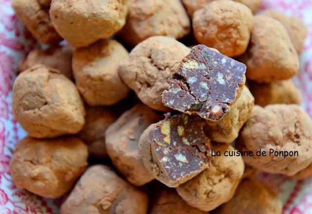 Truffe au chocolat et aux pépites d'abricot