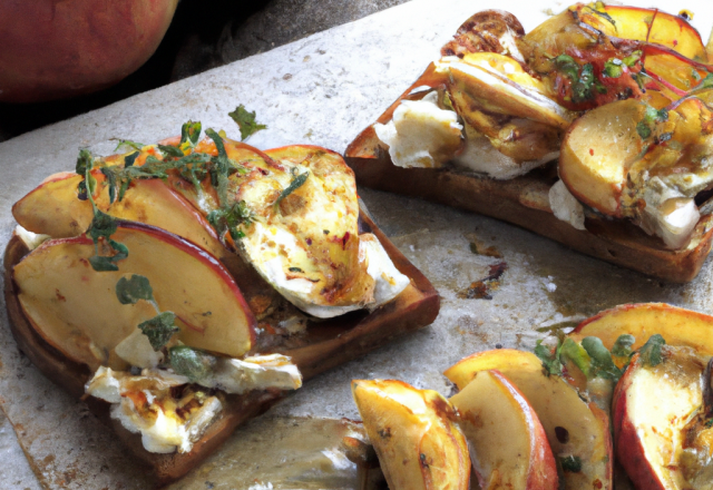 Toasts croustillants de chèvre et pomme