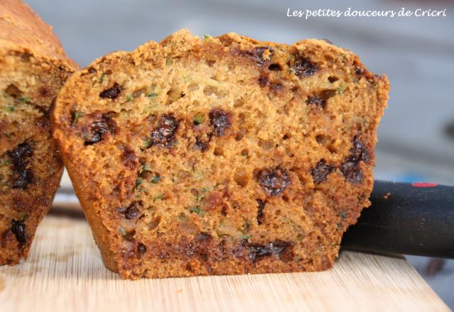 Pain gourmand à la courgette et aux brisures de chocolat