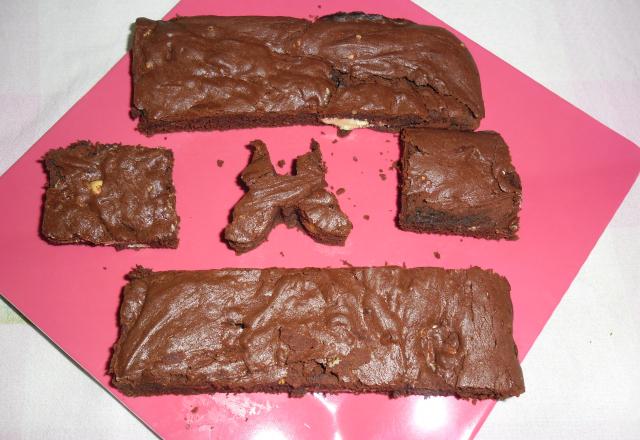 Brownies choco noisettes chocolat blanc