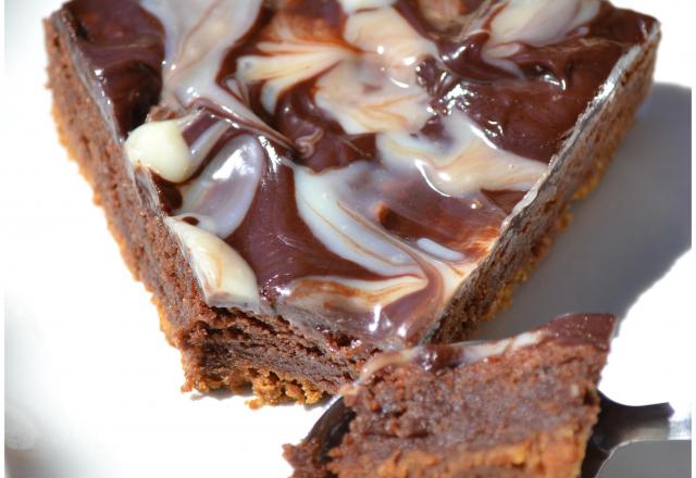 Fondant au chocolat noir et spéculoos