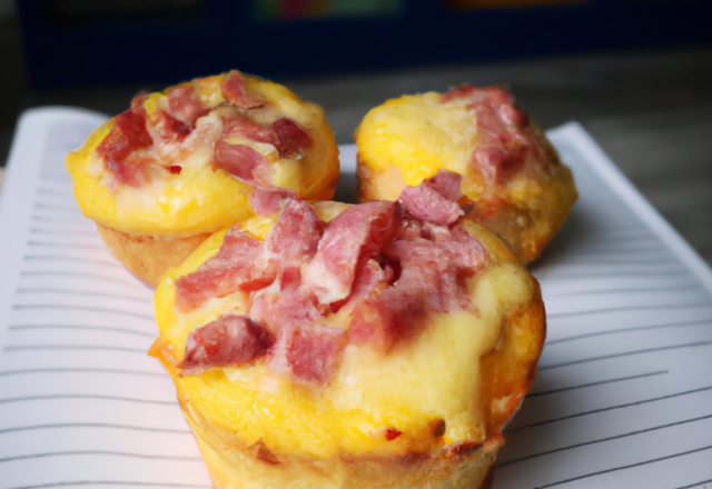 Muffin au jambon fromage