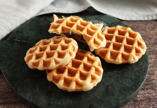 Gaufres feuilletées à la pâte à tartiner