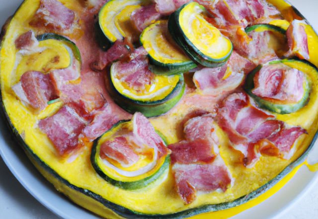 Clafoutis de courgettes au jambon