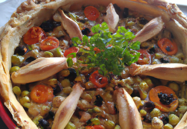 Tarte légumes et poulet