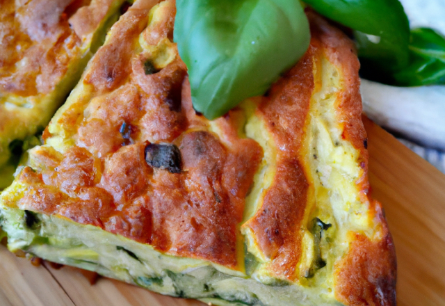 Cake courgettes, parmesan et basilic