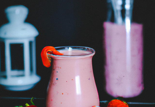 Smoothie aux fraises frais