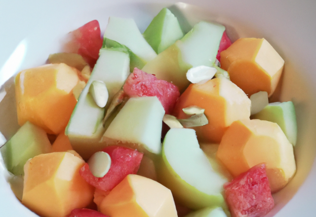 Salade de melon aux fruits exotiques