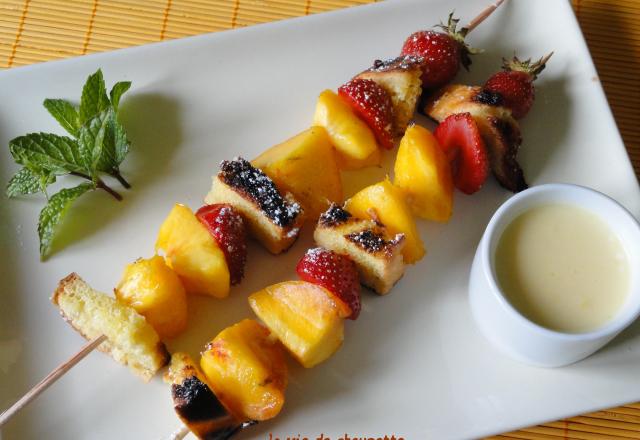 Brochettes briochees à la nectarine