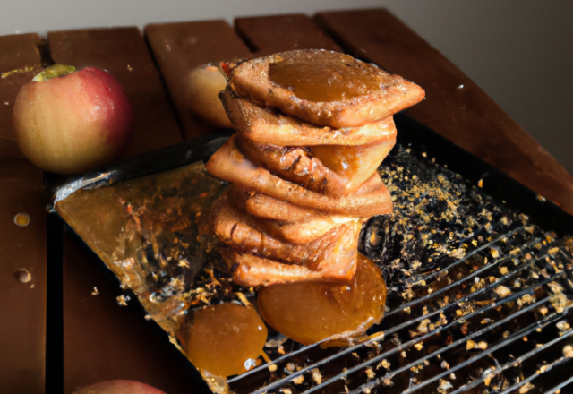 Sablés aux pommes et caramel au beurre salé