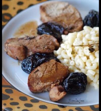 Filet mignon aux pruneaux et sa sauce au vin blanc