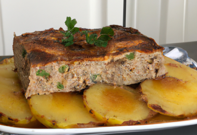 Terrine de pommes de terre, chabichou