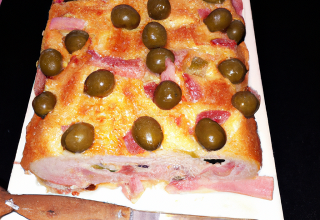 Cake au jambon et aux olives facile et rapide