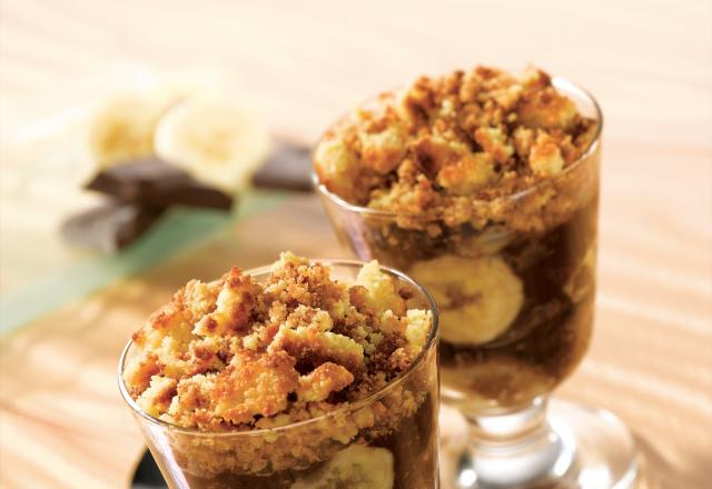 Crumble banane-chocolat