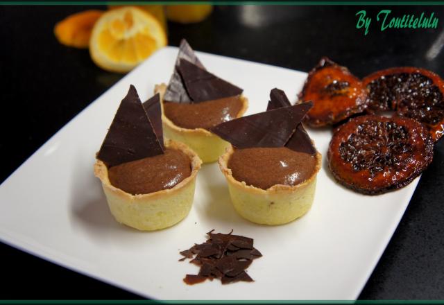 Mini tartelettes choco-orange façon pim's revisité sans gluten