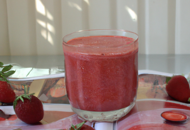 Smoothie aux fraises au companion