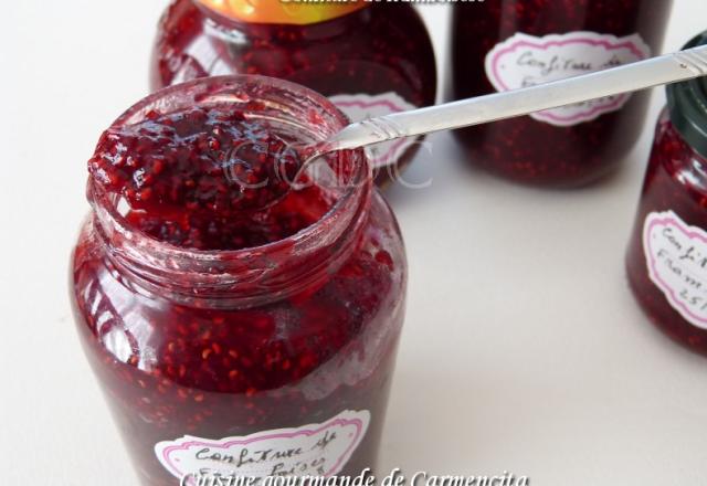 Confiture de framboises acidulée