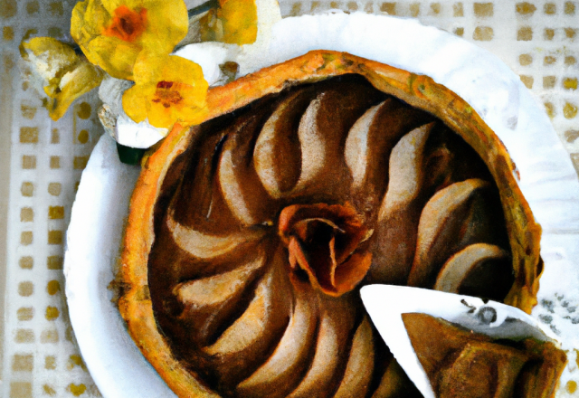 Tarte poire chocolat facile