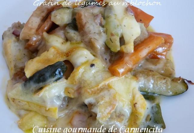 Gratin de légumes au reblochon