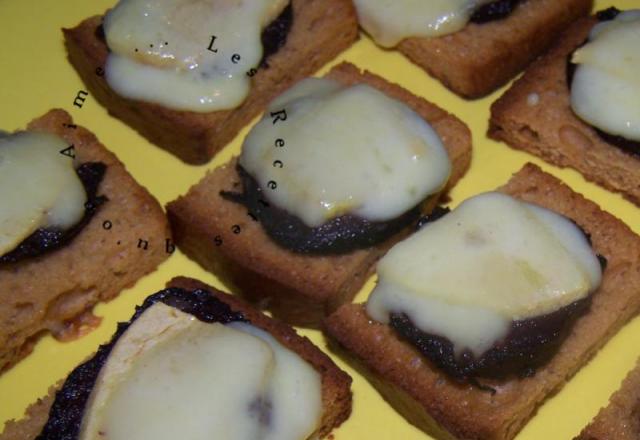 Toasts pain d'épice boudin