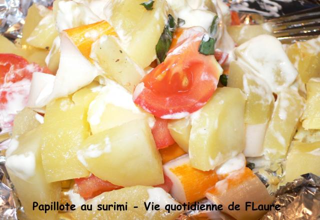 Papillote au surimi