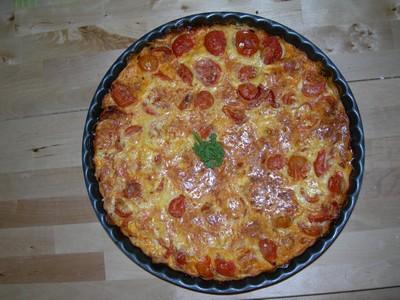 Clafoutis aux tomates cerises