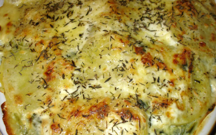 Gratin crémeux de pommes de terre aux épinards