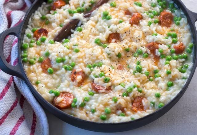 Risotto au chorizo et petits pois au Thermomix