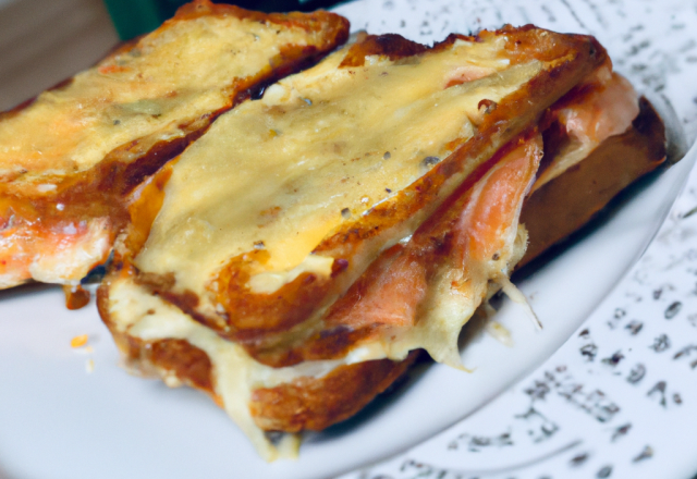 Croque-monsieur au saumon