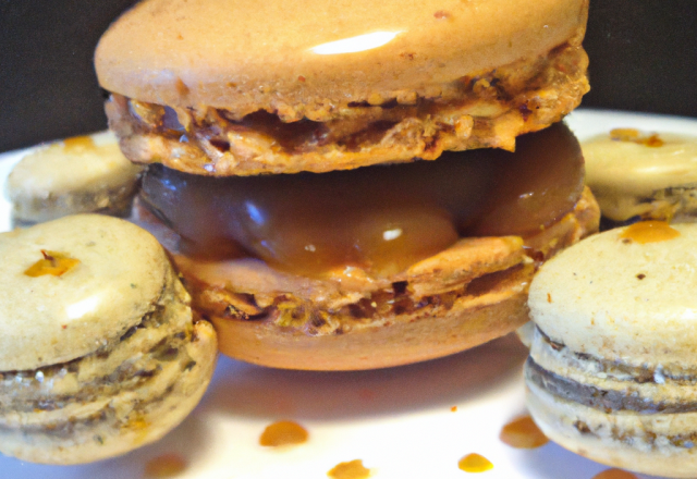 Macaron caramel beurre salé / chocolat