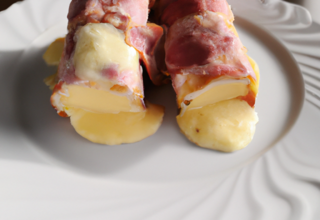 Gratiné de roulé de jambon farci à la banane