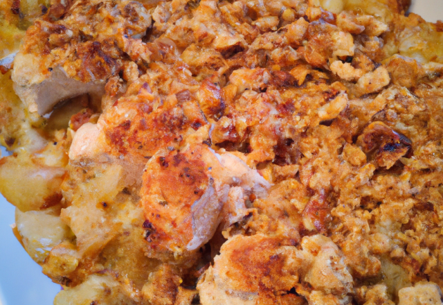 Crumble de poulet aux éclats de noisettes