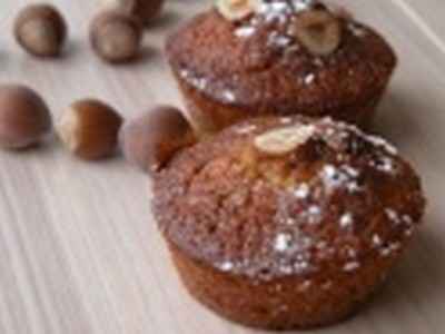 Muffins aux noisettes et à la banane