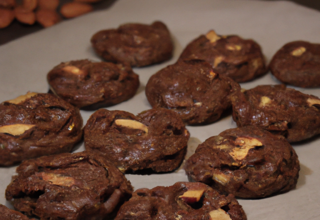 Cookies au chocolat, amandes et pralin