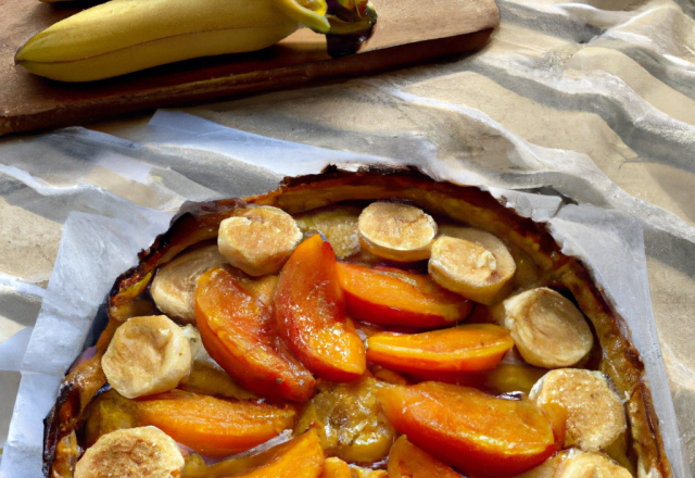 Tarte aux abricots et banane