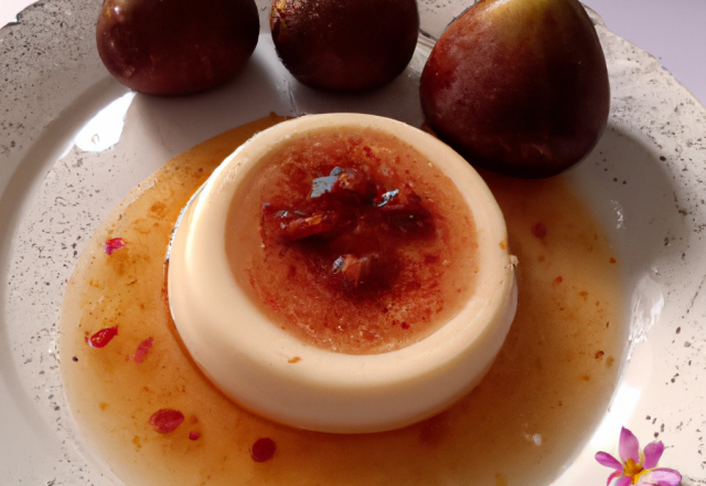 Panna cotta vanillée et compotée de figues