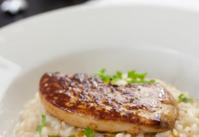 Risotto au Champagne, Escalope de Foie Gras Poêlée