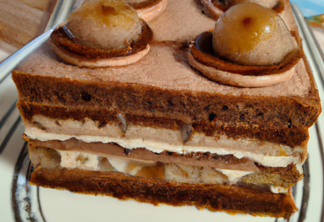 Gâteau au chocolat crème de marrons