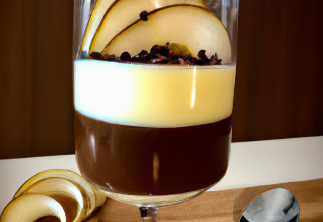 Verrine poire-chocolat au siphon