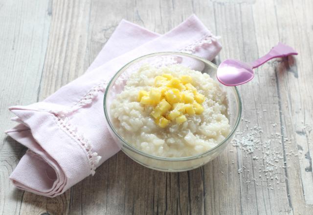 Riz au lait de coco et mangue